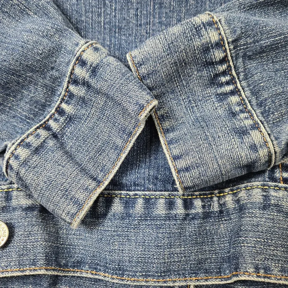Vintage GAP Women's Denim Jacket Trucker Jean Spring 2004 Stretch size XS - Picture 11 of 13